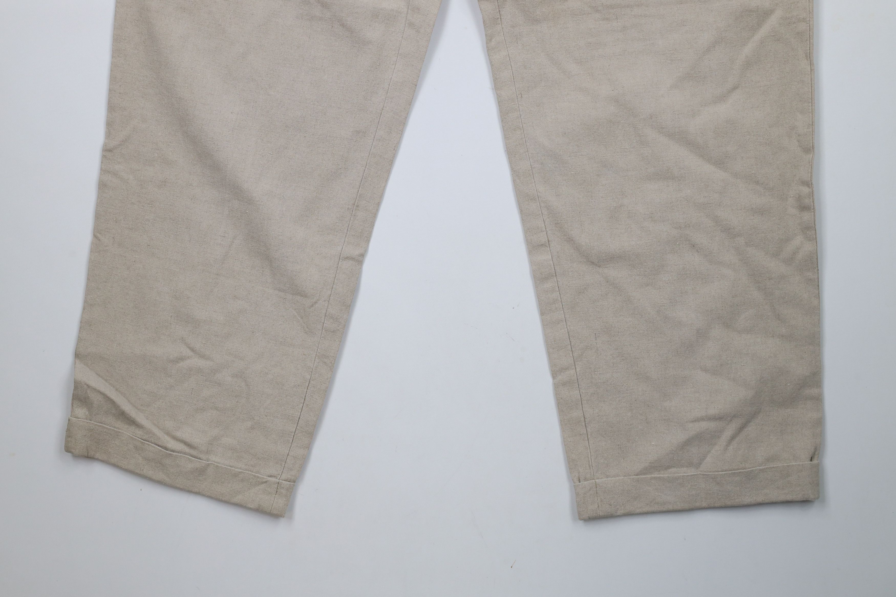 Vintage Vintage 90s Streetwear Pleated Cuffed Wide Leg Chino Pants Size US 38 / EU 54 - 4 Thumbnail