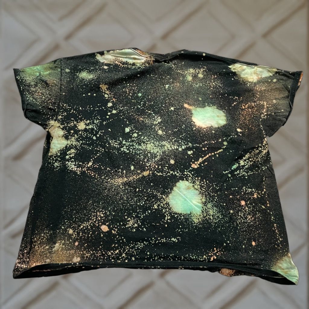 Fruit Of The Loom Fruit Of The Loom T-Shirt Men 2XL Black Crew Neck Short Sleeve Acid Wash Graphic Contemporary Retro Rock Polka Dot Classic Mens Size US XXL / EU 58 / 5 - 1 Thumbnail