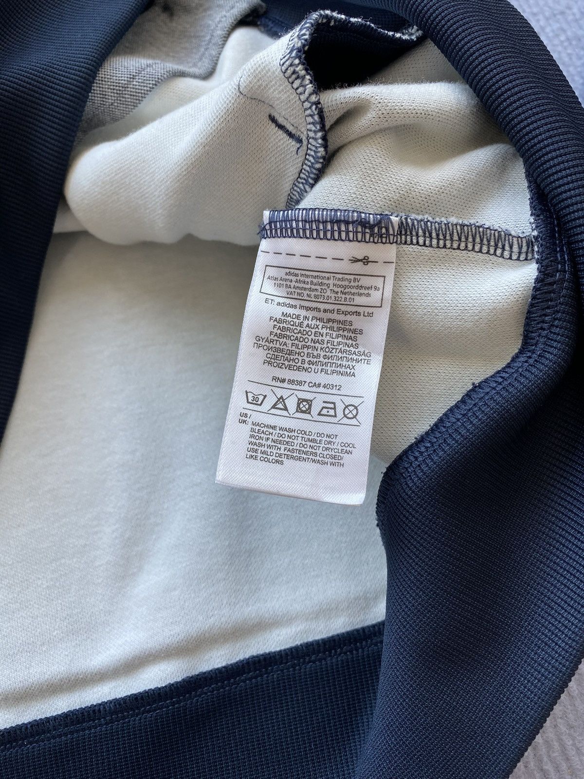 Adidas Vintage Adidas Grey/Navy Trefoil Track Jacket✨ Size US M / EU 48-50 / 2 - 8 Thumbnail