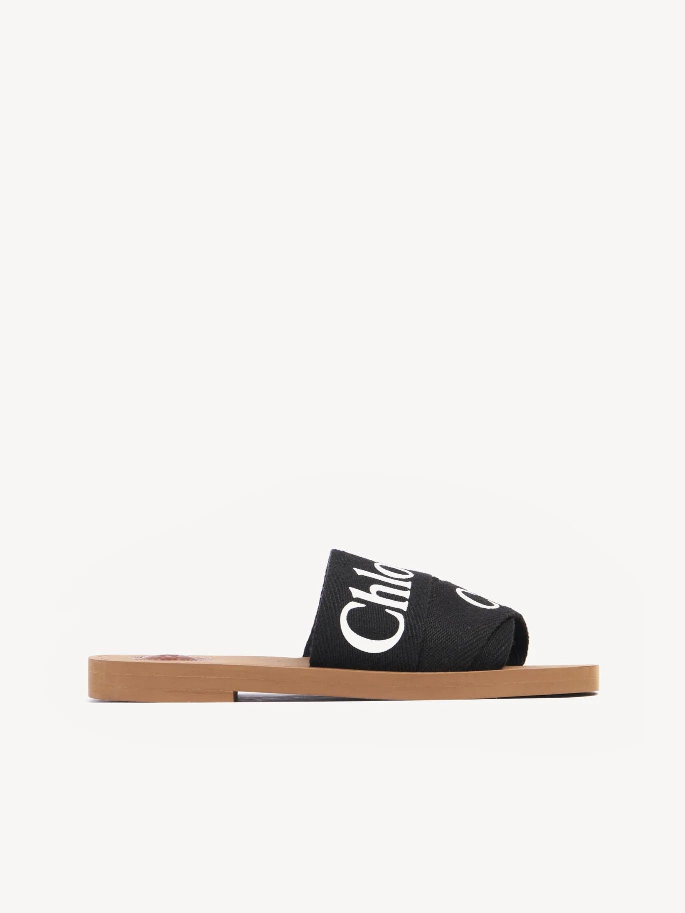 Chloe o1loc1c1024 Woody Slides in Black Size US 7 / IT 37 - 1 Thumbnail