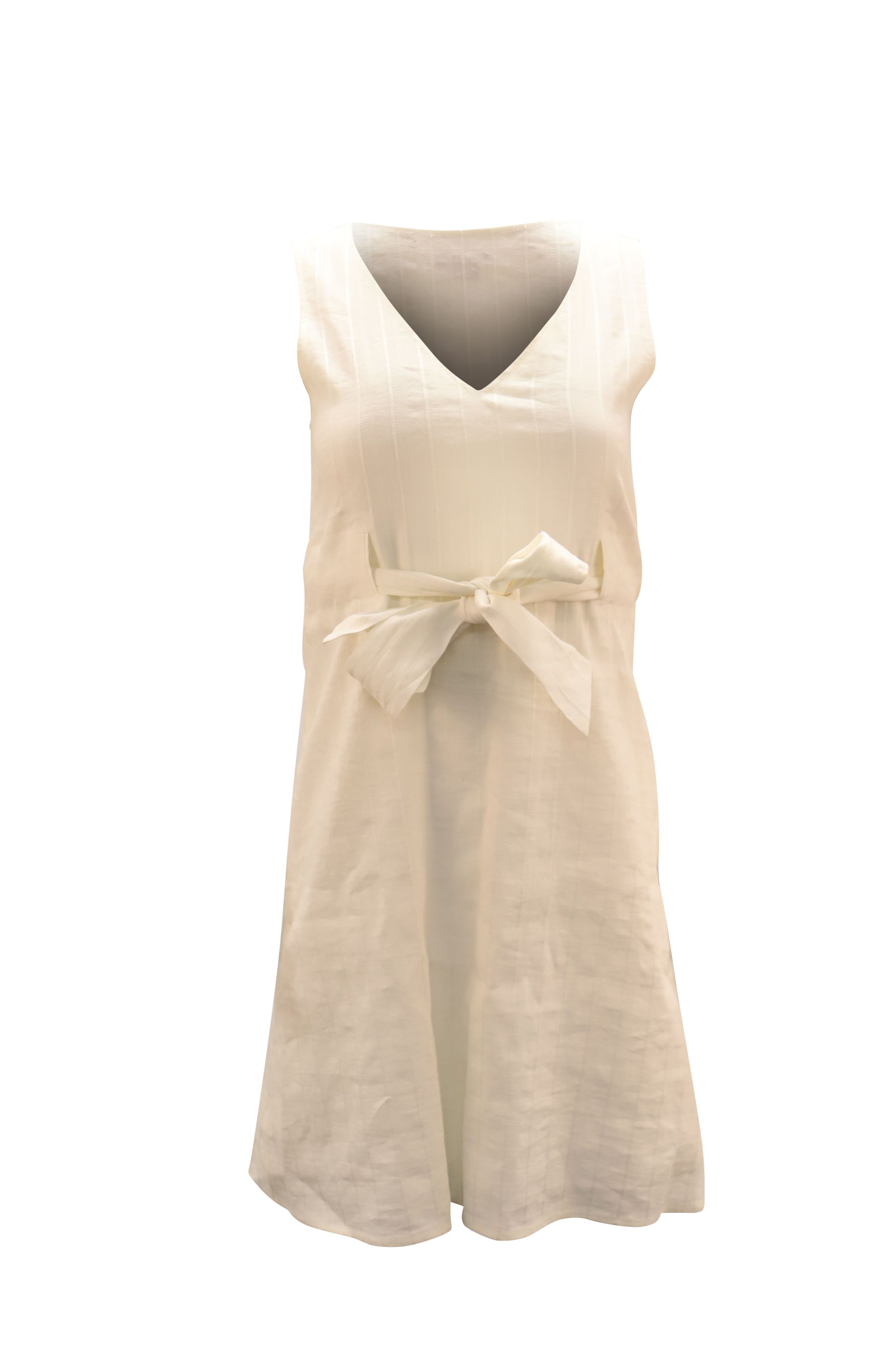 Theory Theory Alfa Dress in White Linen Size XS / US 0-2 / IT 36-38 - 1 Thumbnail