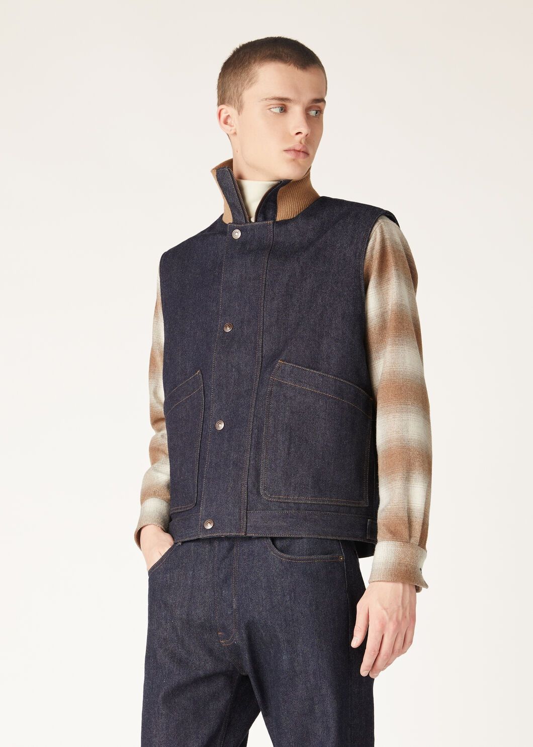 Loro Piana o1w1db10725 FAO4459 Jase Vest in Blue Size US L / EU 52-54 / 3 - 4 Thumbnail