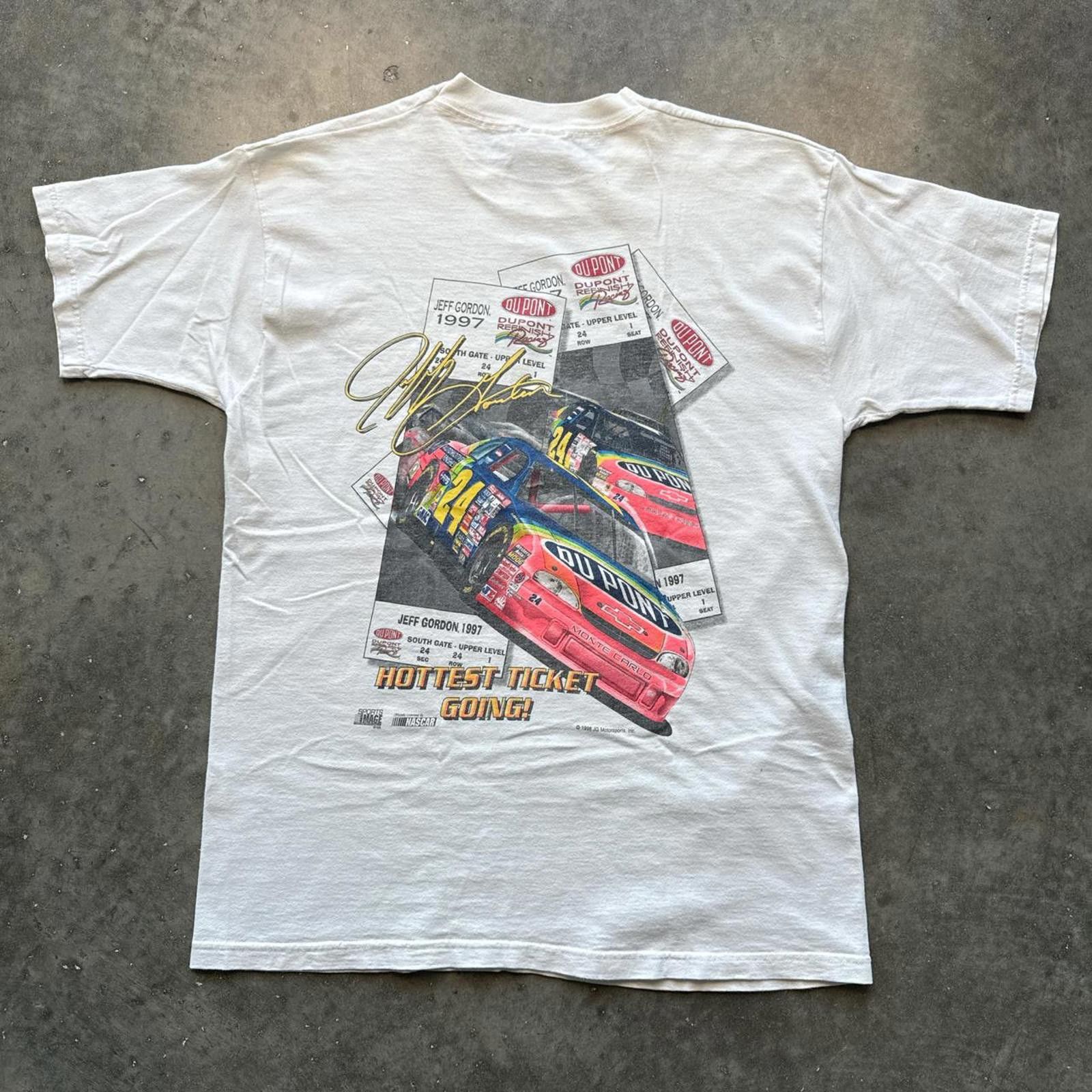 NASCAR Jeff Gordon Vintage Nascar 1998 NASCAR Race Ticket T-Shirt Size US L / EU 52-54 / 3 - 2 Thumbnail