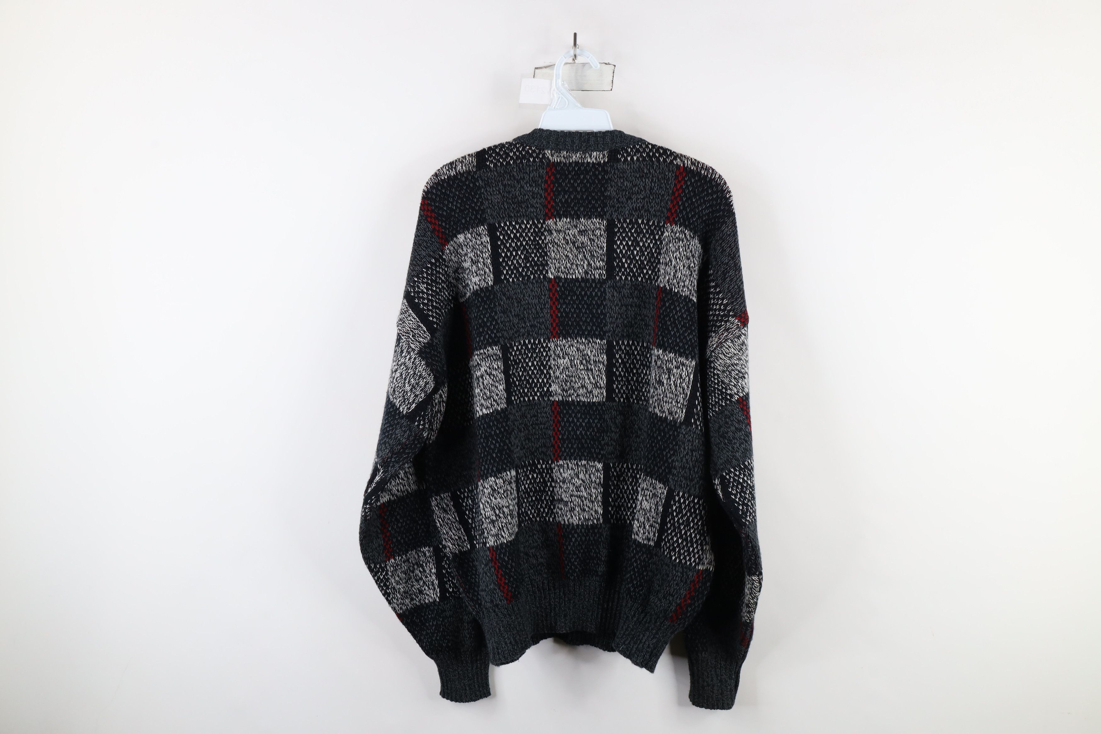 Vintage Vintage 90s Coogi Style Checkered Knit Dad Sweater Size US L / EU 52-54 / 3 - 8 Thumbnail