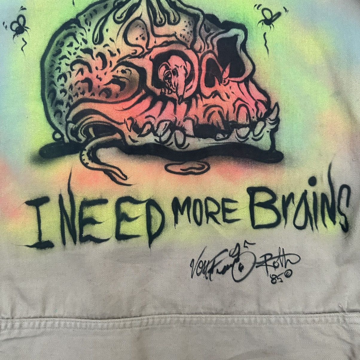 Vintage Vintage Von Franco 1985 I Need More Brains Painted Jacket Size US M / EU 48-50 / 2 - 4 Thumbnail