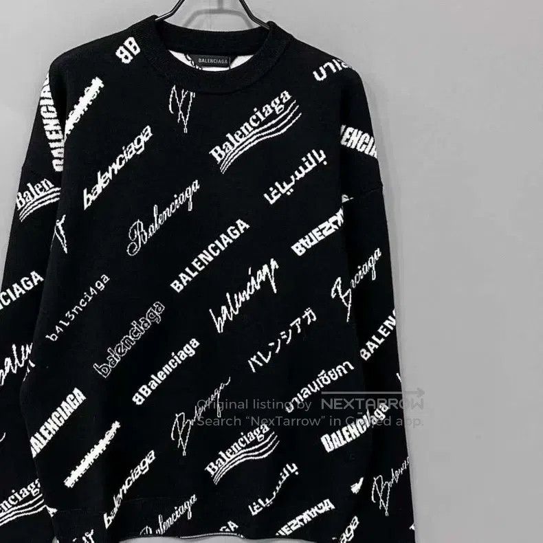 Balenciaga Balenciaga Multi-element barrage full-printed knit sweater Size US XS / EU 42 / 0 - 2 Thumbnail