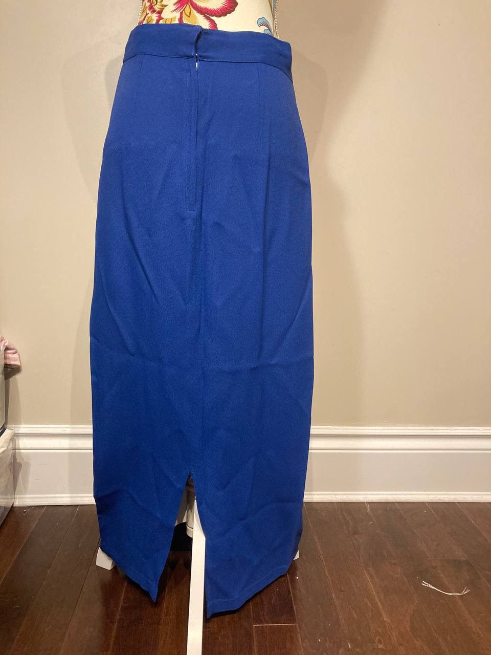 Vintage Vintage blue midi pencil skirt Size 28" / US 6 / IT 42 - 2 Thumbnail
