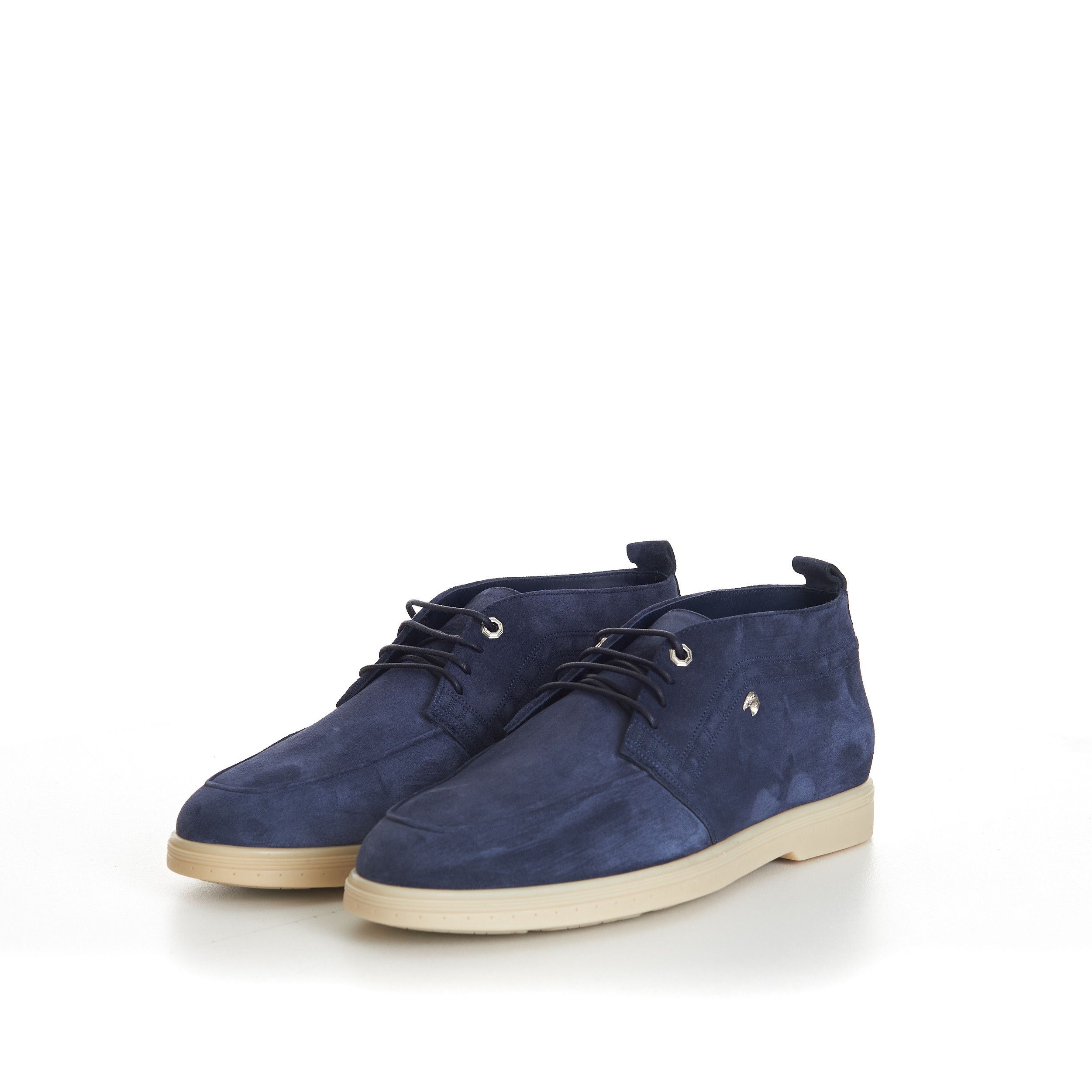 Stefano Ricci Blue Suede Lace Up Chukka Boots With Rubber Soles Size US 7.5 / EU 40-41 - 3 Thumbnail