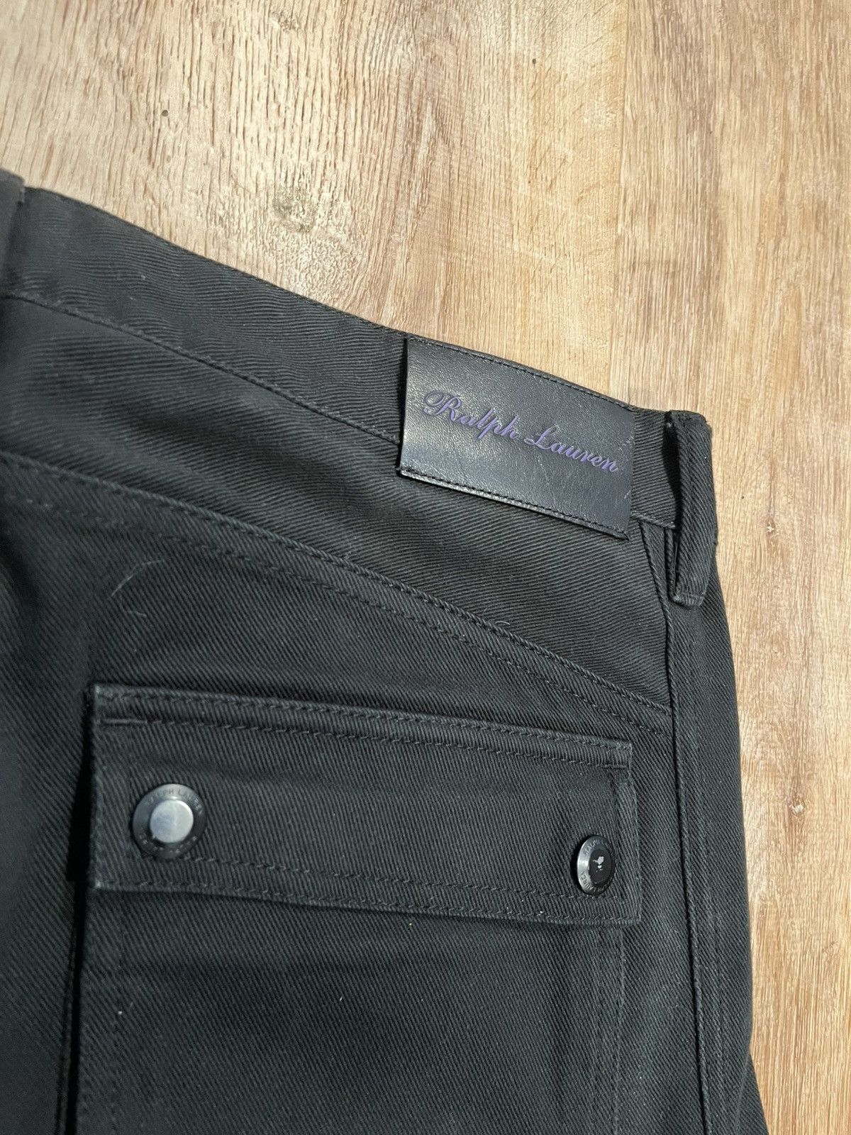 Ralph Lauren Ralph Lauren Purple Label black cargo moto denim 36x36 Size US 36 / EU 52 - 6 Thumbnail