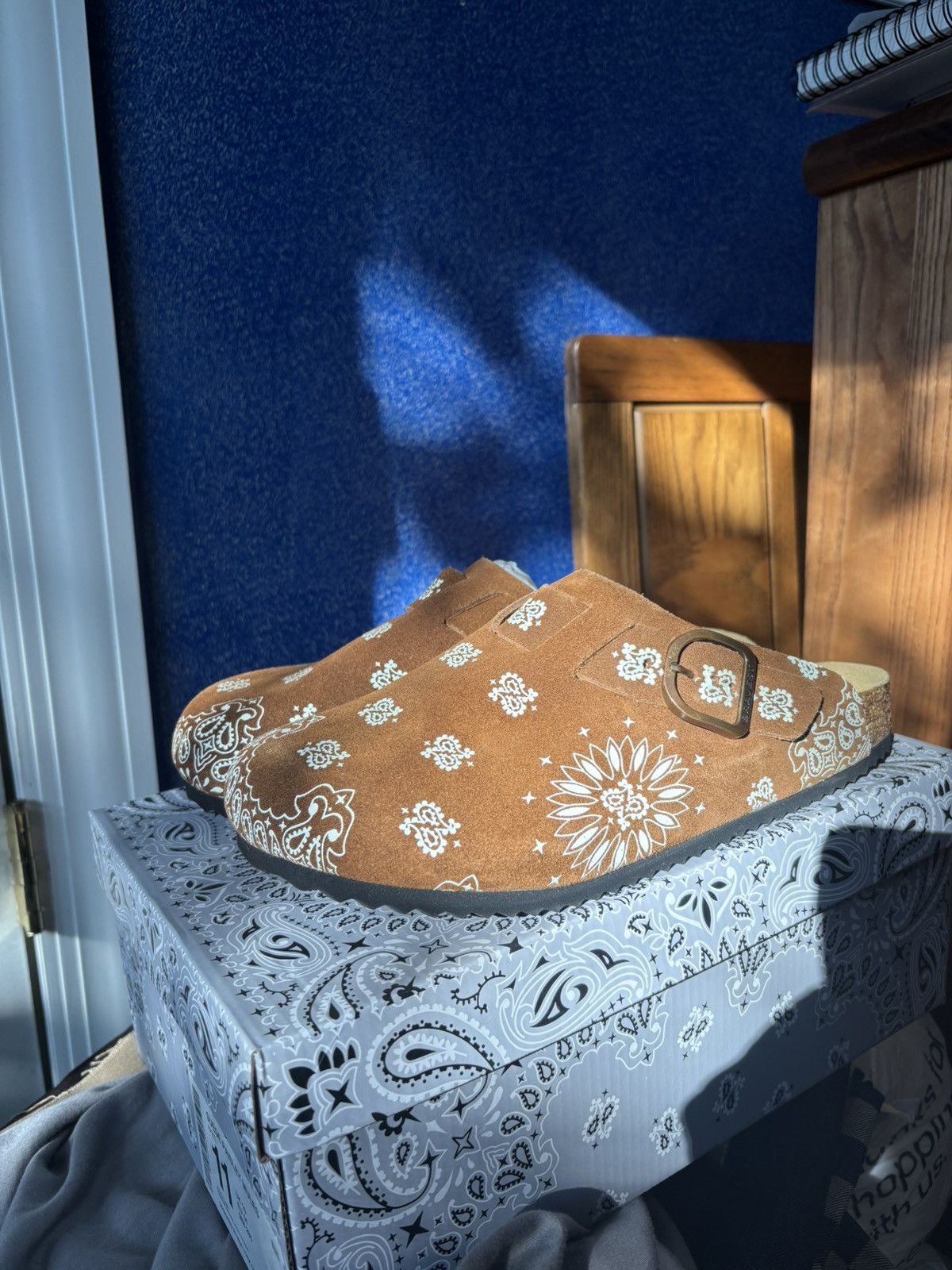 Bravest Studios Bravest Studios Denim Paisley Clogs NEW