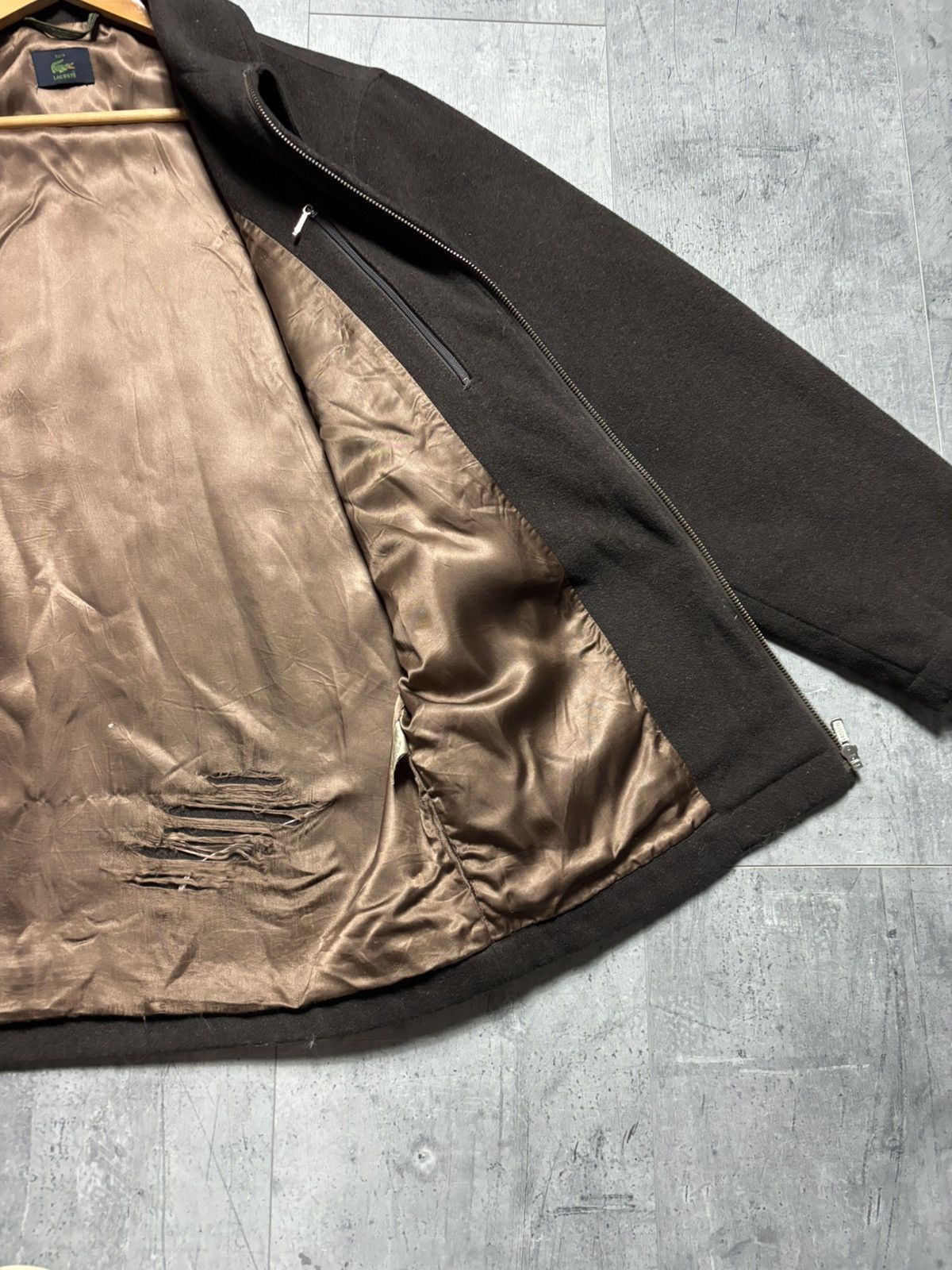 Lacoste Vintage Lacoste Brown Wool Jacket Size US XL / EU 56 / 4 - 12 Thumbnail