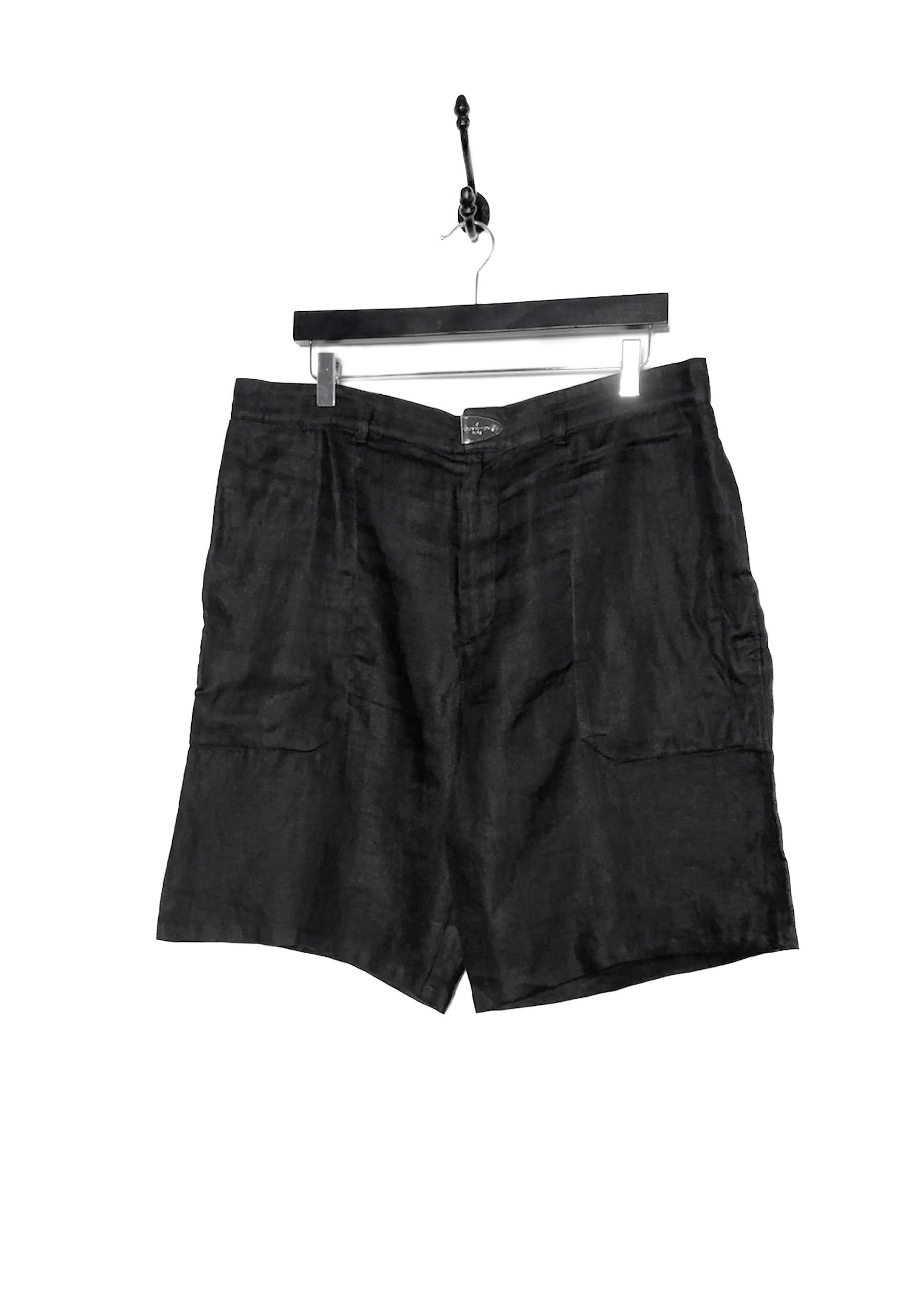 Louis Vuitton Louis Vuitton Black Silver Buckle Linen Shorts Size US 36 / EU 52 - 1 Thumbnail