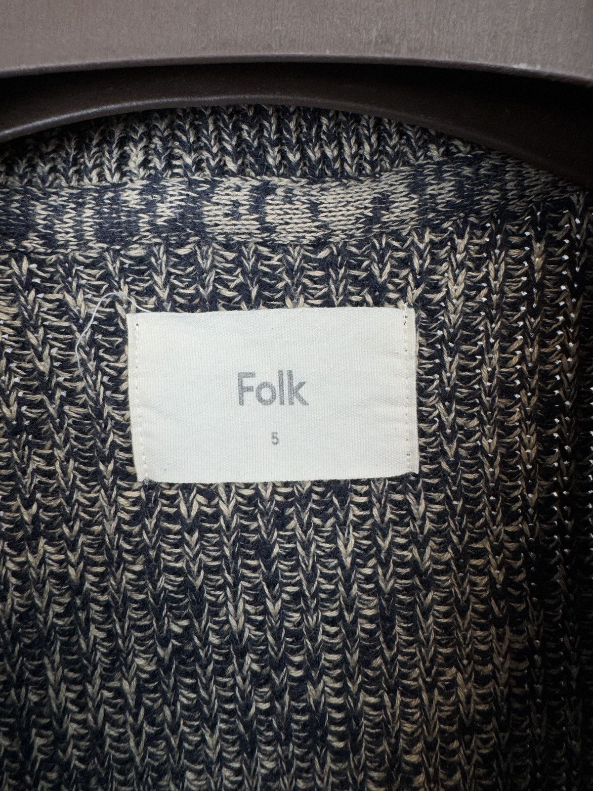 Folk Folk 1/4 zip cotton stretchy knitted pullover sweater Size US L / EU 52-54 / 3 - 7 Thumbnail