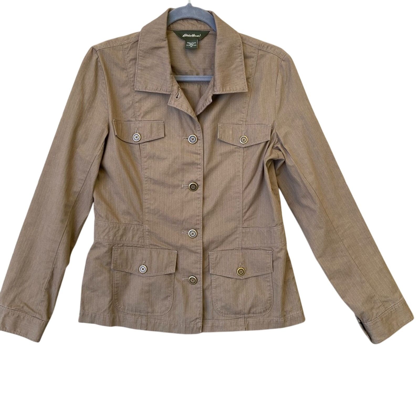Eddie Bauer Eddie Bauer Womens Medium Cotton Button Up Jacket w Pockets Size M / US 6-8 / IT 42-44 - 1 Thumbnail