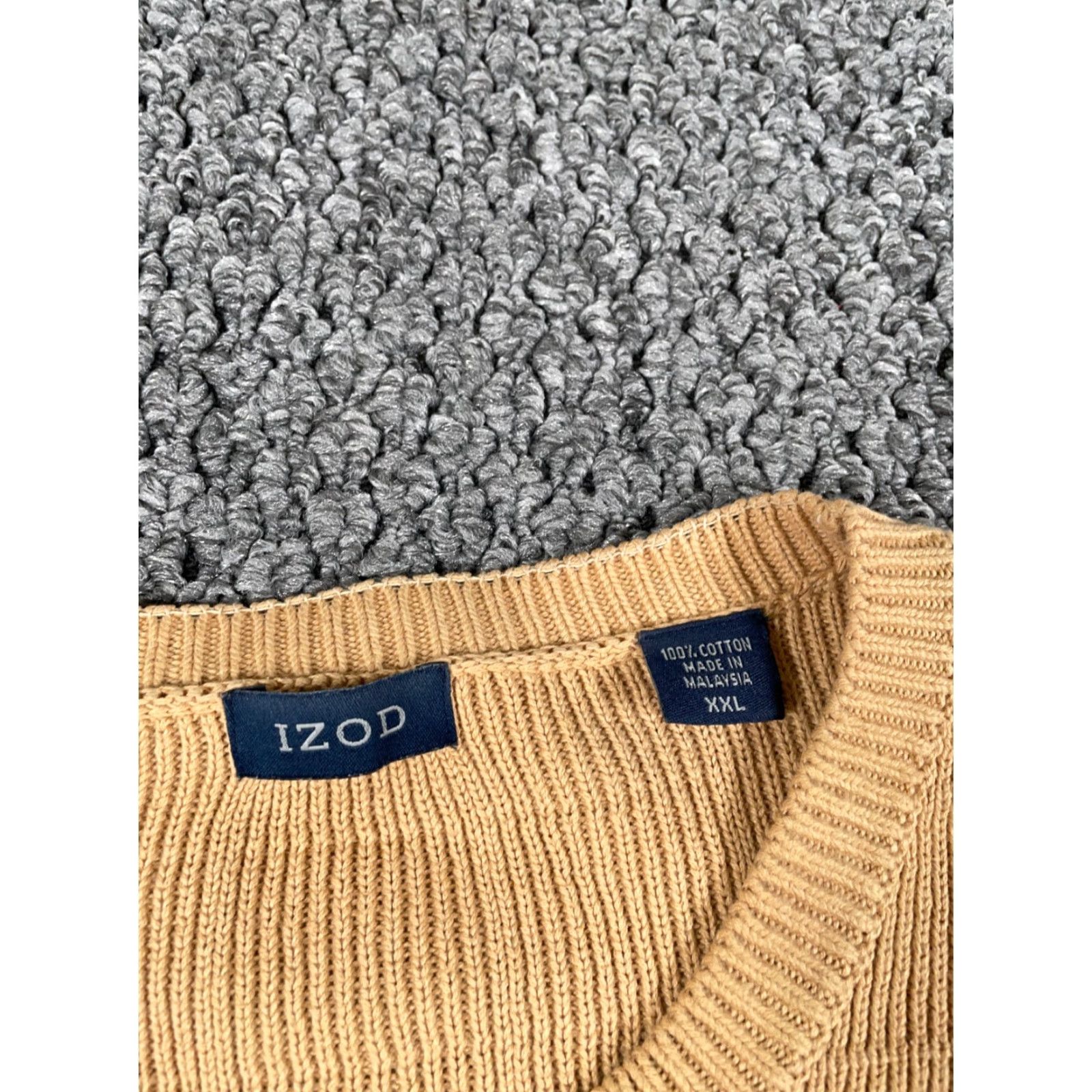 Izod VINTAGE IZOD Sweater Heavyweight Crewneck Adult 2XL Beige Cotton Knit Dad Preppy Retro Size US XXL / EU 58 / 5 - 3 Thumbnail