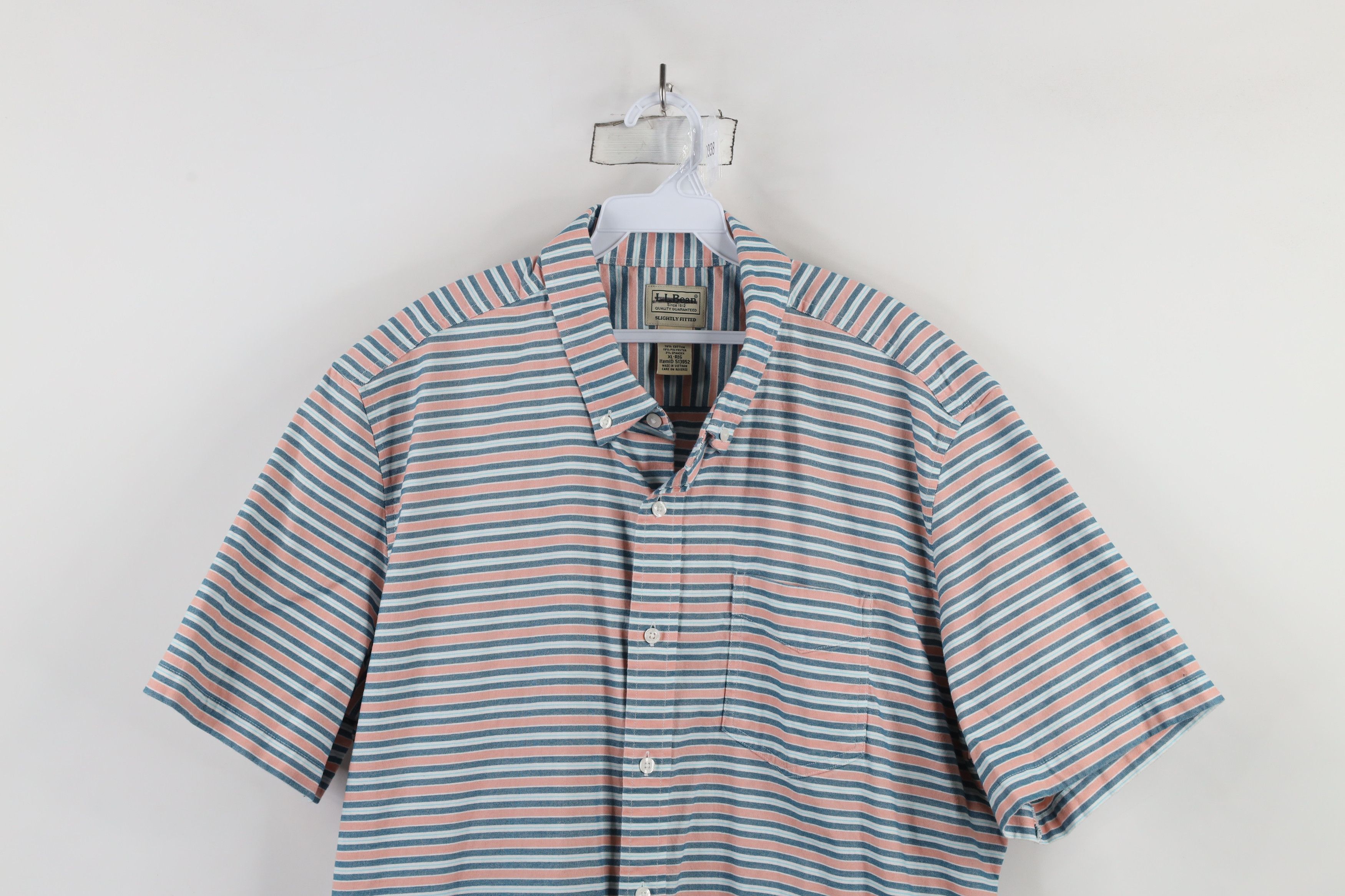 L.L. Bean × Vintage Vintage LL Bean Stretch Short Sleeve Button Down Shirt Size US XL / EU 56 / 4 - 2 Thumbnail
