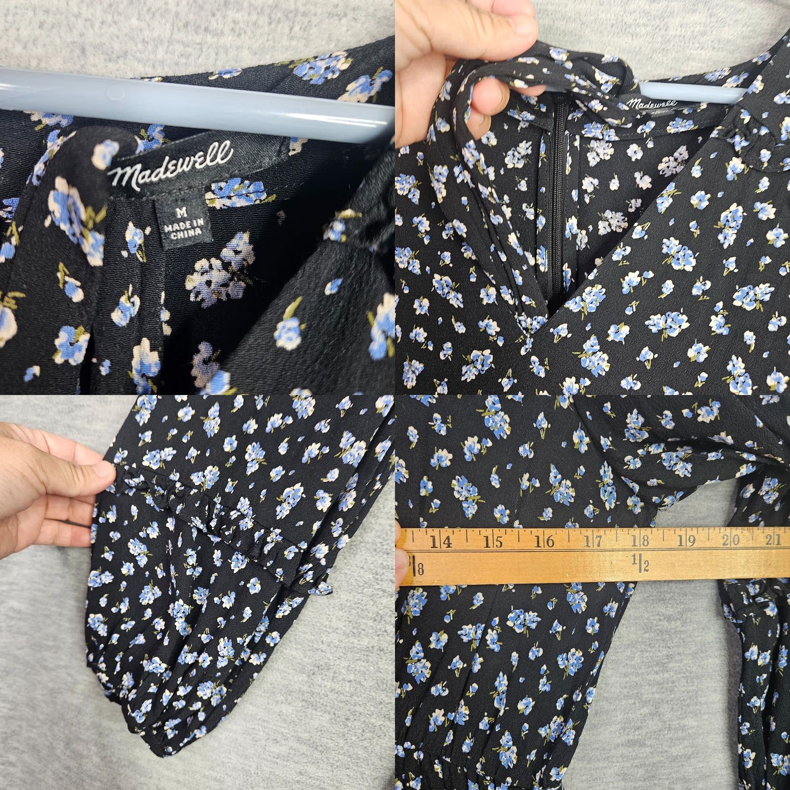Madewell Madewell Jumpsuit Women’s Floral Ruffle-Sleeve Tie-Waist Size M Size 32" / US 10 / IT 46 - 8 Thumbnail