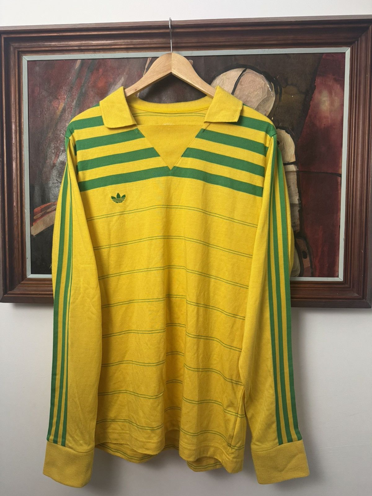 Adidas × Vintage Vintage 70s Adidas Yellow Soccer Shirt Long