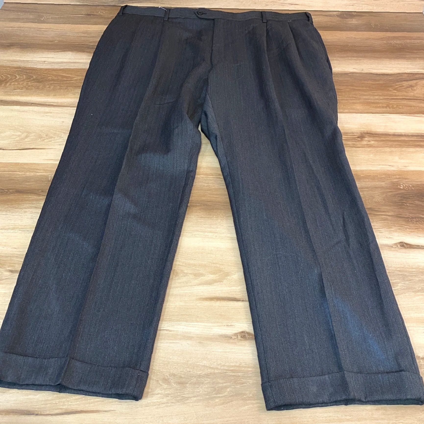 Jos. A. Bank Jos A Bank Signature Collection Wool Suit 48R Charcoal Gray Herringbone 43 Pants Size 48R - 4 Thumbnail