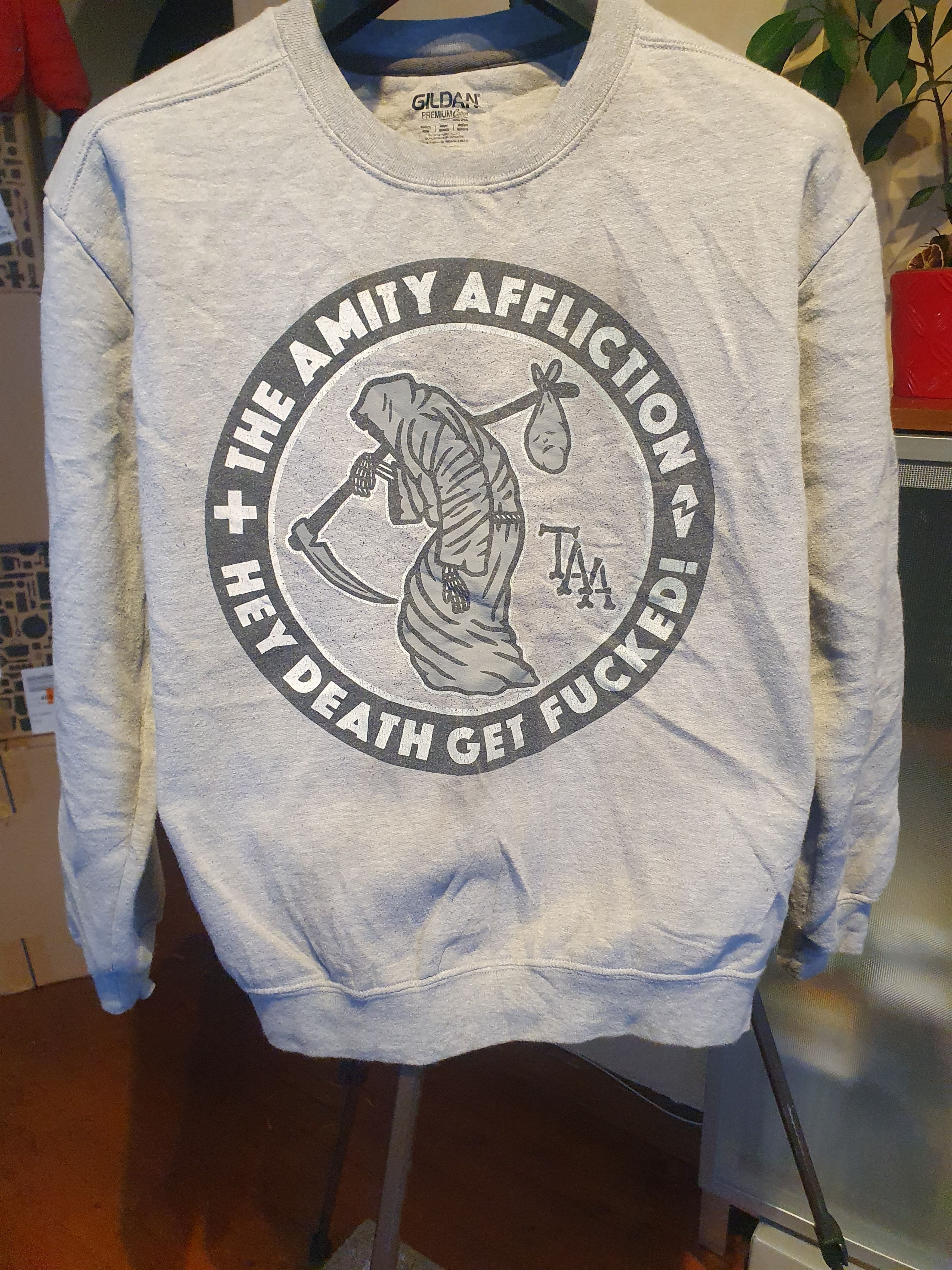 Band Tees The Amity Affliction Hey Death Get F'd Sweatshirt Band sz M Size US M / EU 48-50 / 2 - 1 Thumbnail