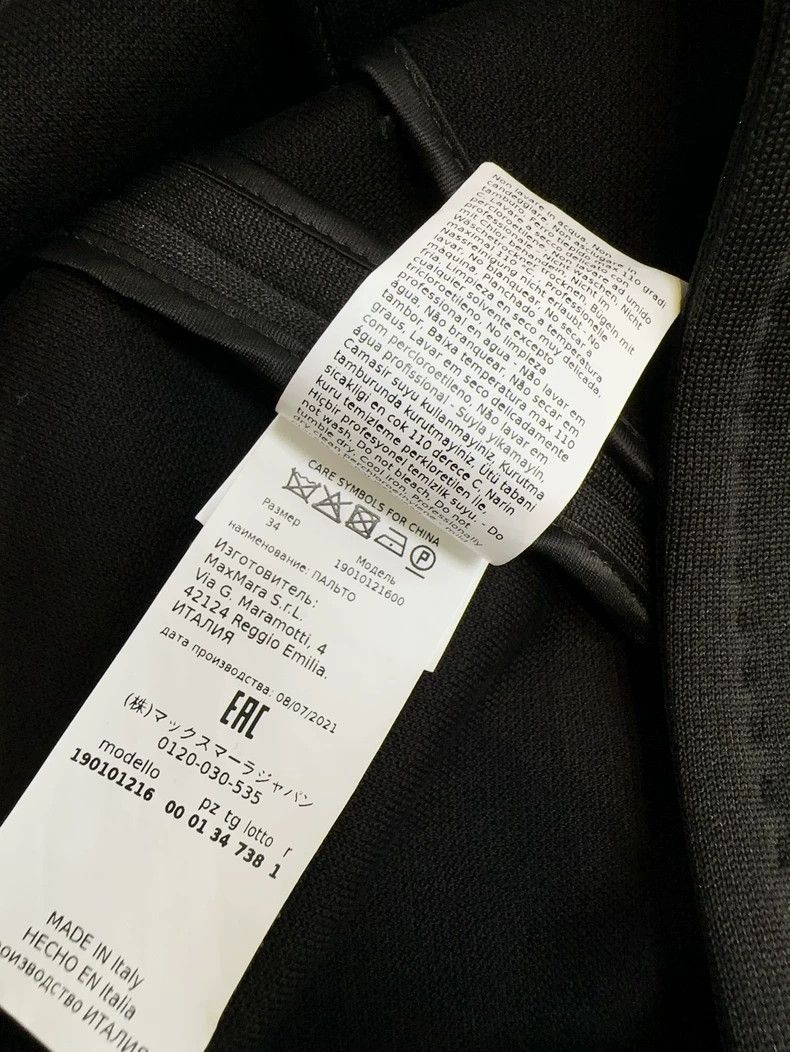 Max Mara Max Mara Black double-breasted long coat Size M / US 6-8 / IT 42-44 - 6 Thumbnail