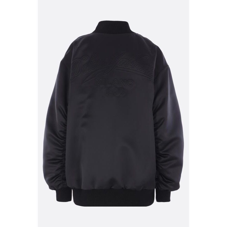 Dolce & Gabbana DOLCE & GABBANA Black Oversized Satin Jacket New & Authentic Size S / US 4 / IT 40 - 2 Thumbnail