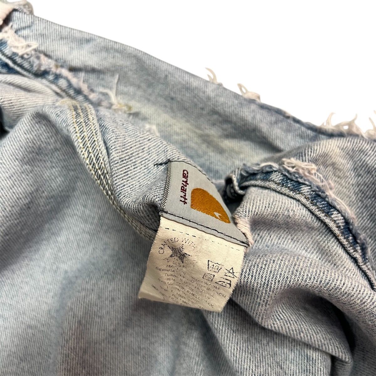 Carhartt Vintage Thrashed Carhartt Light Wash Denim Jacket Size US XL / EU 56 / 4 - 7 Thumbnail