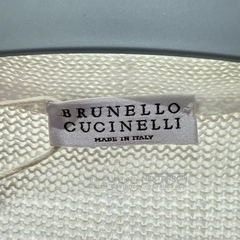 Brunello Cucinelli Brunello Cucinelli Beaded V-neck Knitted Sweater Size S / US 4 / IT 40 - 3 Thumbnail