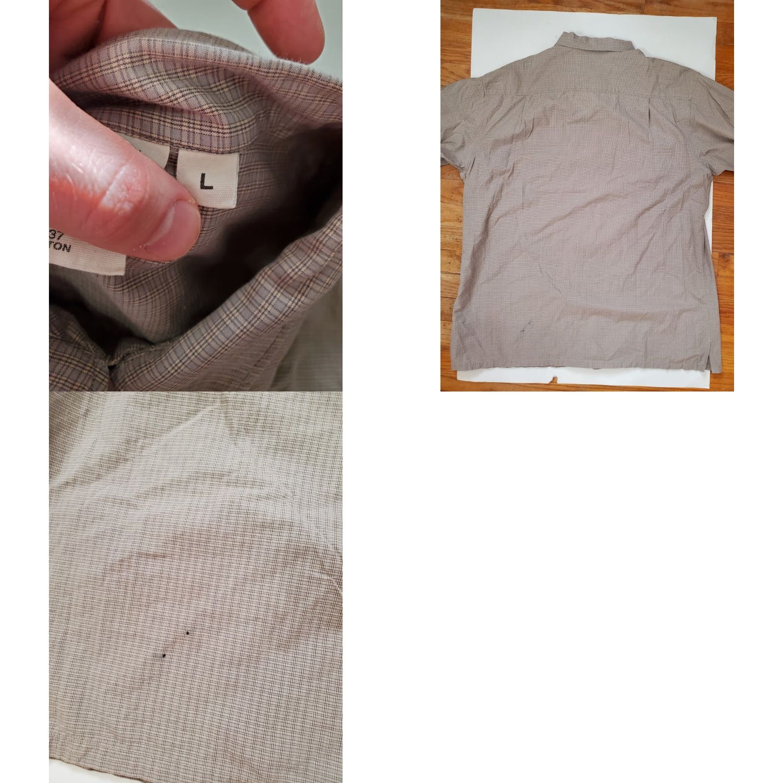 Ralph Lauren VINTAGE Ralph Lauren Polo Jeans Company Shirt Button-Up Plaid Flag Men Large Gray 100% Cotton Long Sleeve Size US L / EU 52-54 / 3 - 8 Thumbnail