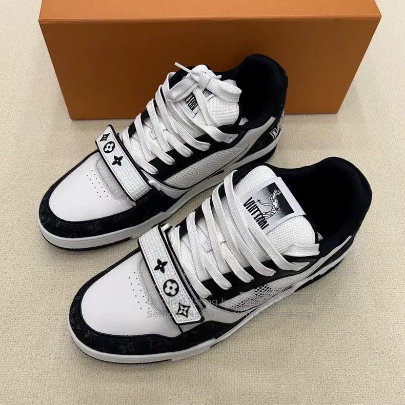 Louis Vuitton Louis Vuitton Black Denim with Velcro shoes Size US 9 / EU 42 - 1 Thumbnail