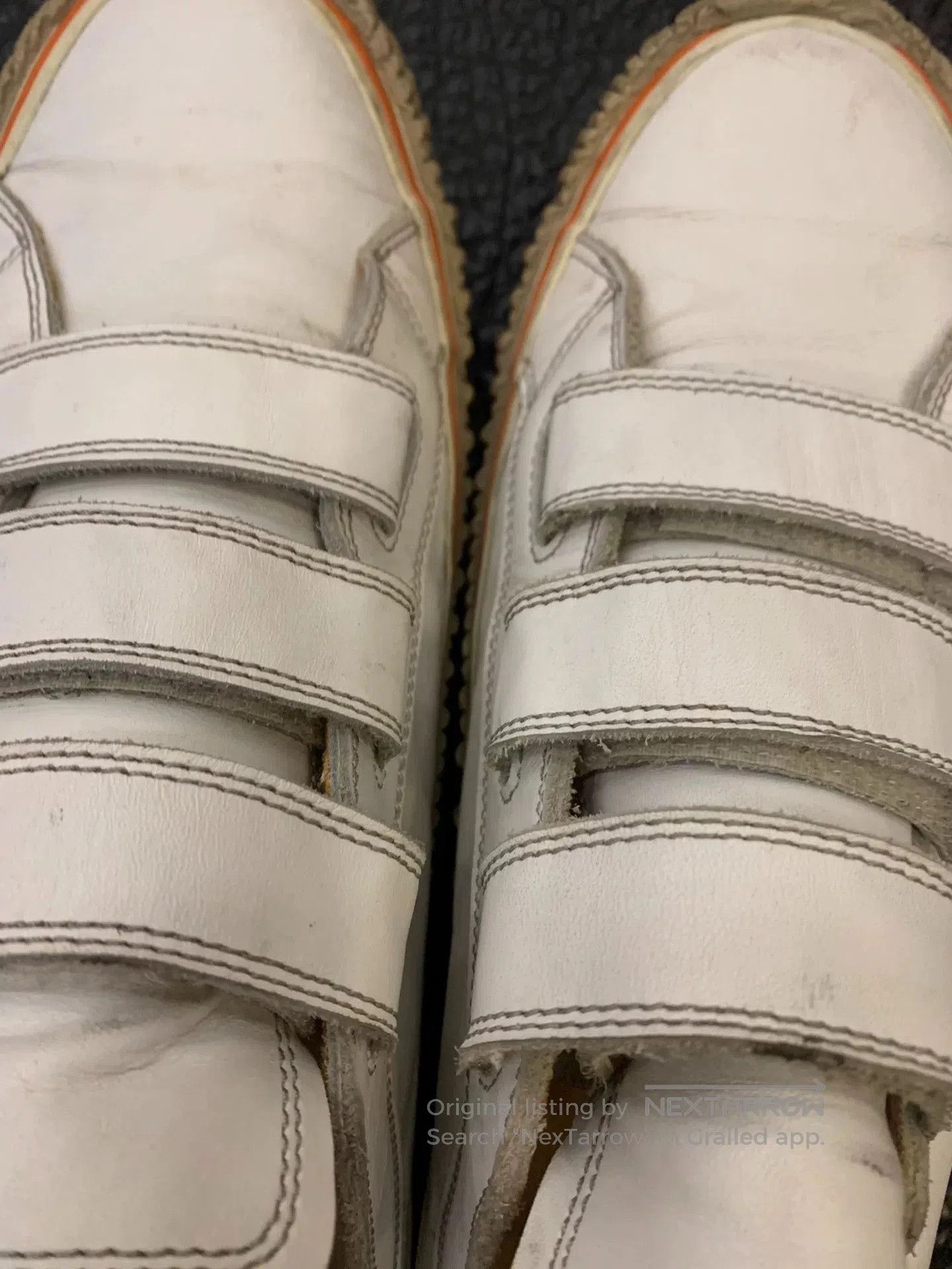 Japanese Brand SPINGLE MOVE Low-Top Velcro Leather Casual Shoes. Size US 10 / EU 43 - 2 Thumbnail