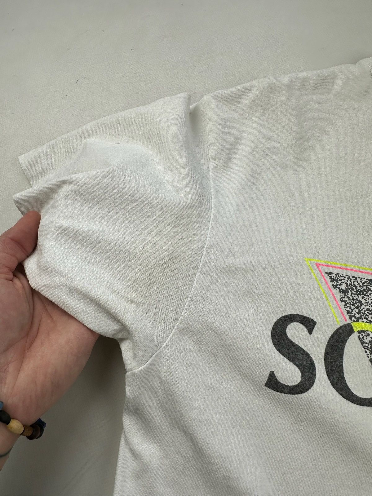 Vintage Vintage Soccer Graphic Tee Football 90s acid jersey techno Size US L / EU 52-54 / 3 - 7 Thumbnail