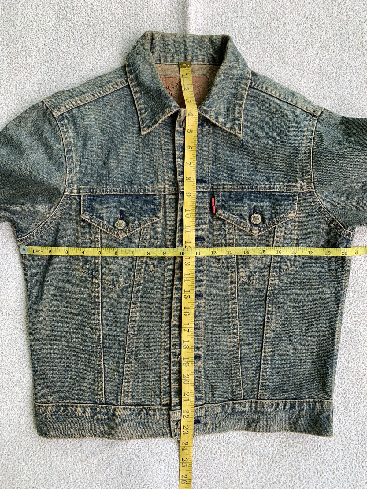 Blue Blue Japan × Vintage Vtg Blue Way Japan Mudwash Crop Trucker Denim Size US M / EU 48-50 / 2 - 12 Thumbnail
