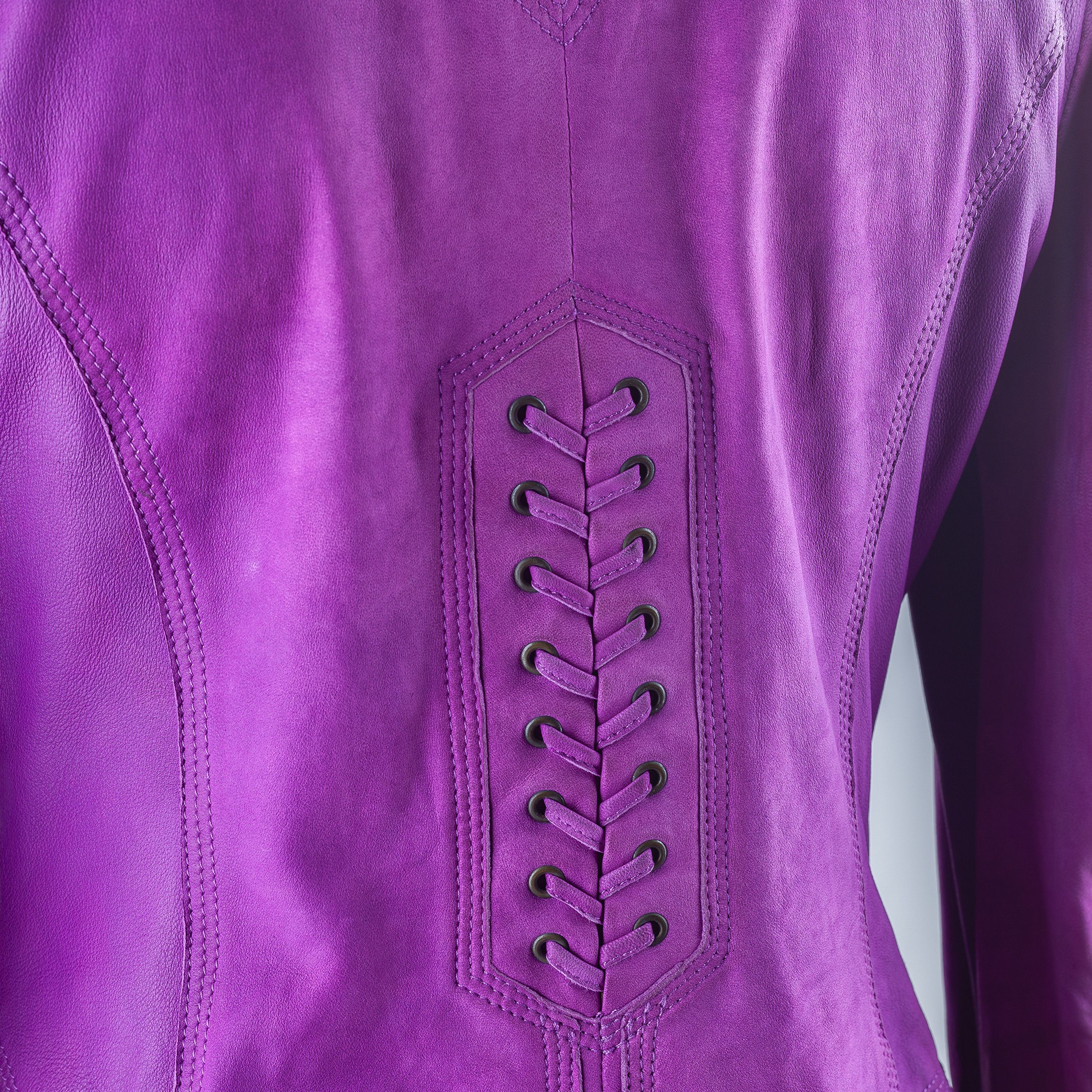 Just Cavalli Just Cavalli Purple Suede Leather Vintage Jacket (S) Size S / US 4 / IT 40 - 3 Thumbnail