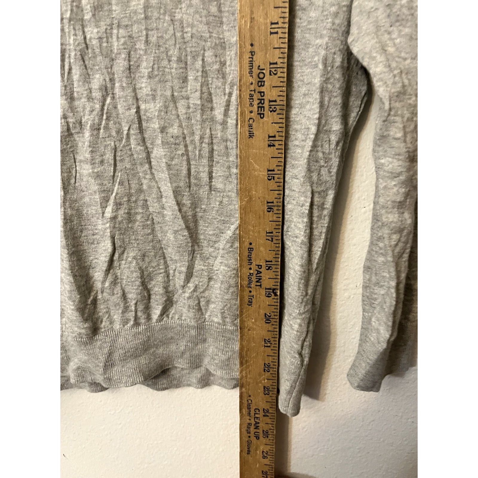 J.Crew J.CREW Shirt Womens M Gray Lightweight Knit Top Cowl Neck Stretch Pullover Size M / US 6-8 / IT 42-44 - 4 Thumbnail