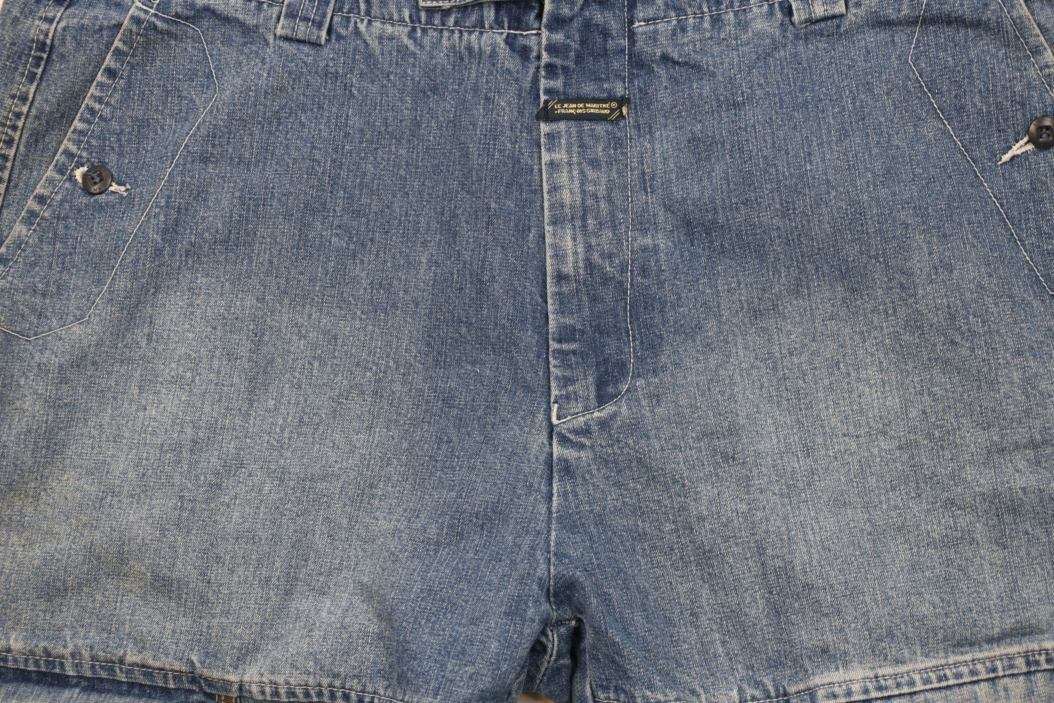Marithe + Francois Girbaud Vintage 90s Marithe Francois Girbaud Denim Cargo Shorts Blue Size US 38 / EU 54 - 3 Thumbnail
