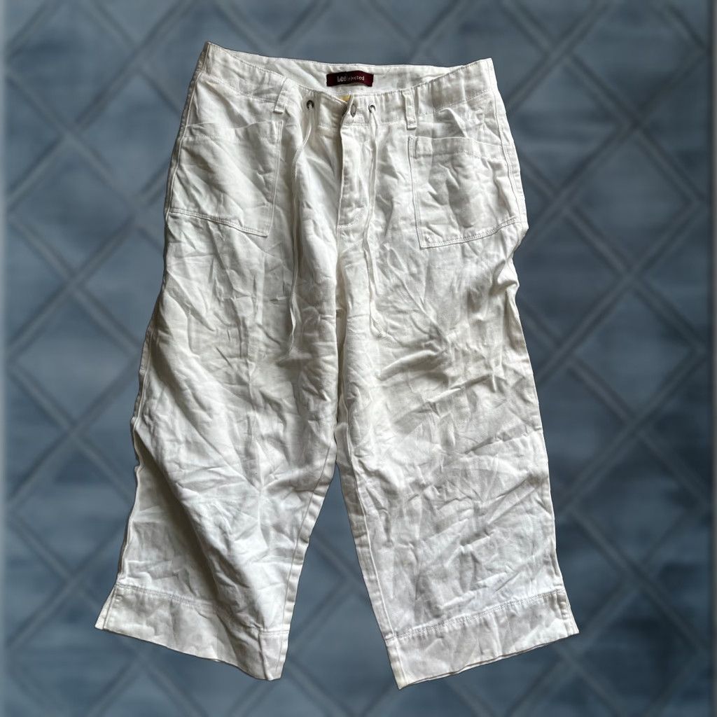 Lee Lee Women's White Stretch Mid Rise Capri Pants Size 12 Regular 5-Pocket Twill Size 34" / US 12 / IT 48 - 1 Thumbnail
