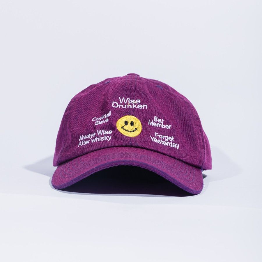 image of Wise Drunken 6 Panel Dad Hat in Purple, Men's