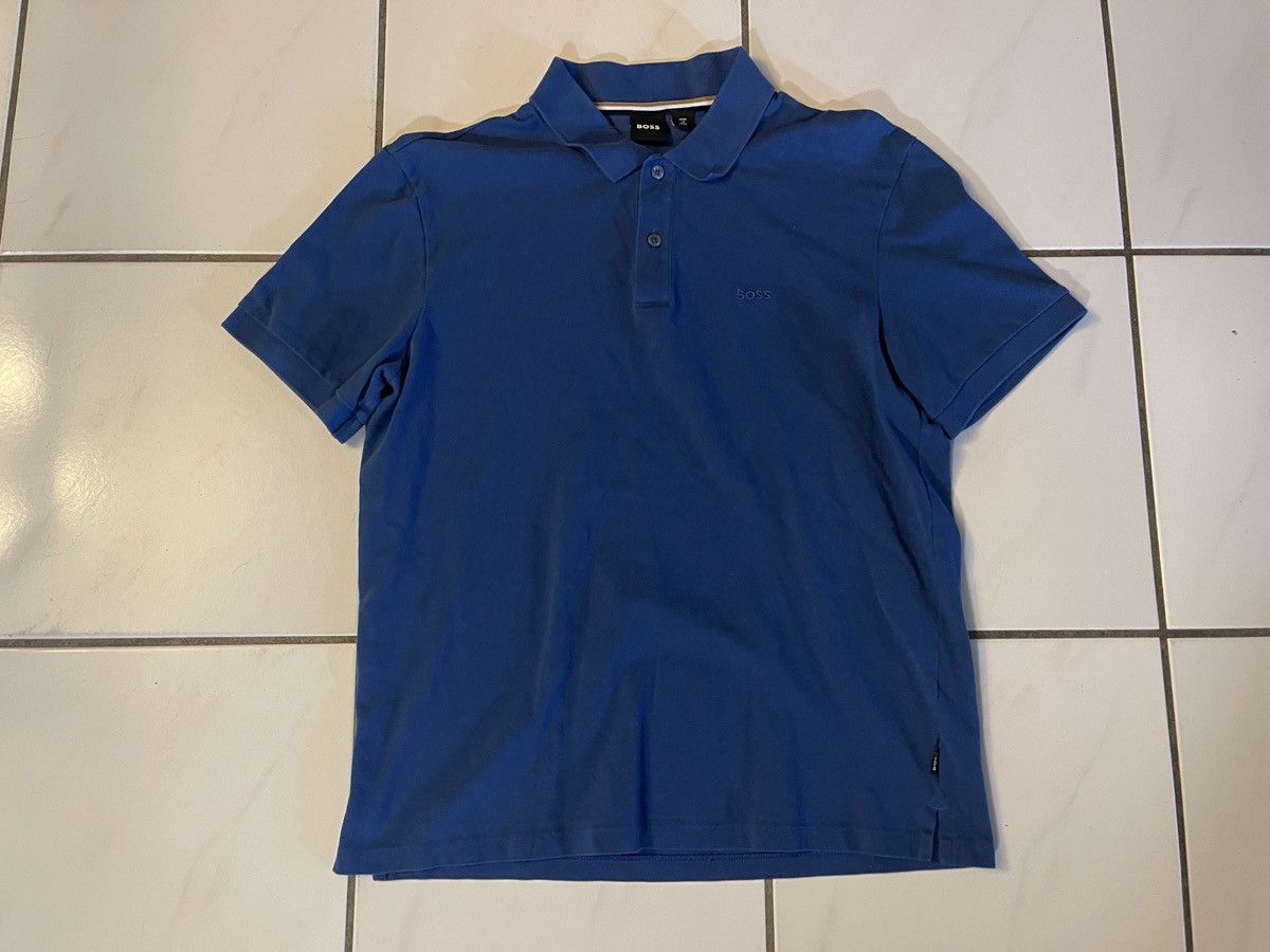 Hugo Boss Hugo Boss Short Sleeve Polo Shirt Men's Large Blue Designer Size US L / EU 52-54 / 3 - 1 Thumbnail