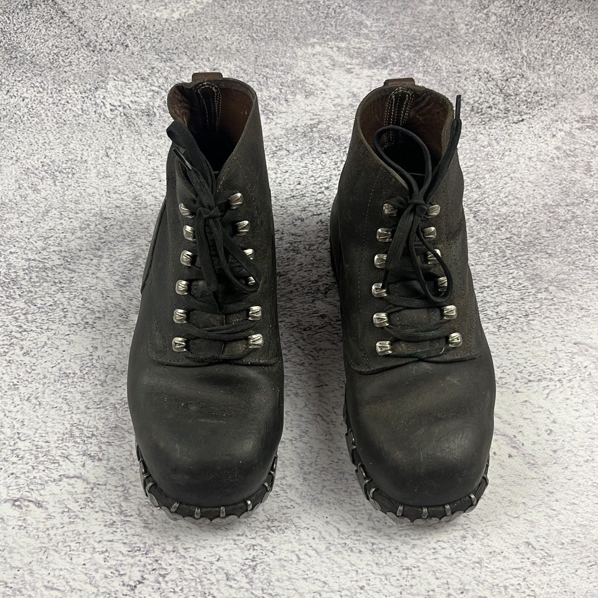 Genuine Leather × Vintage Rare Swiss Army Mountain boots vintage 1967 Size US 7 / EU 40 - 4 Thumbnail
