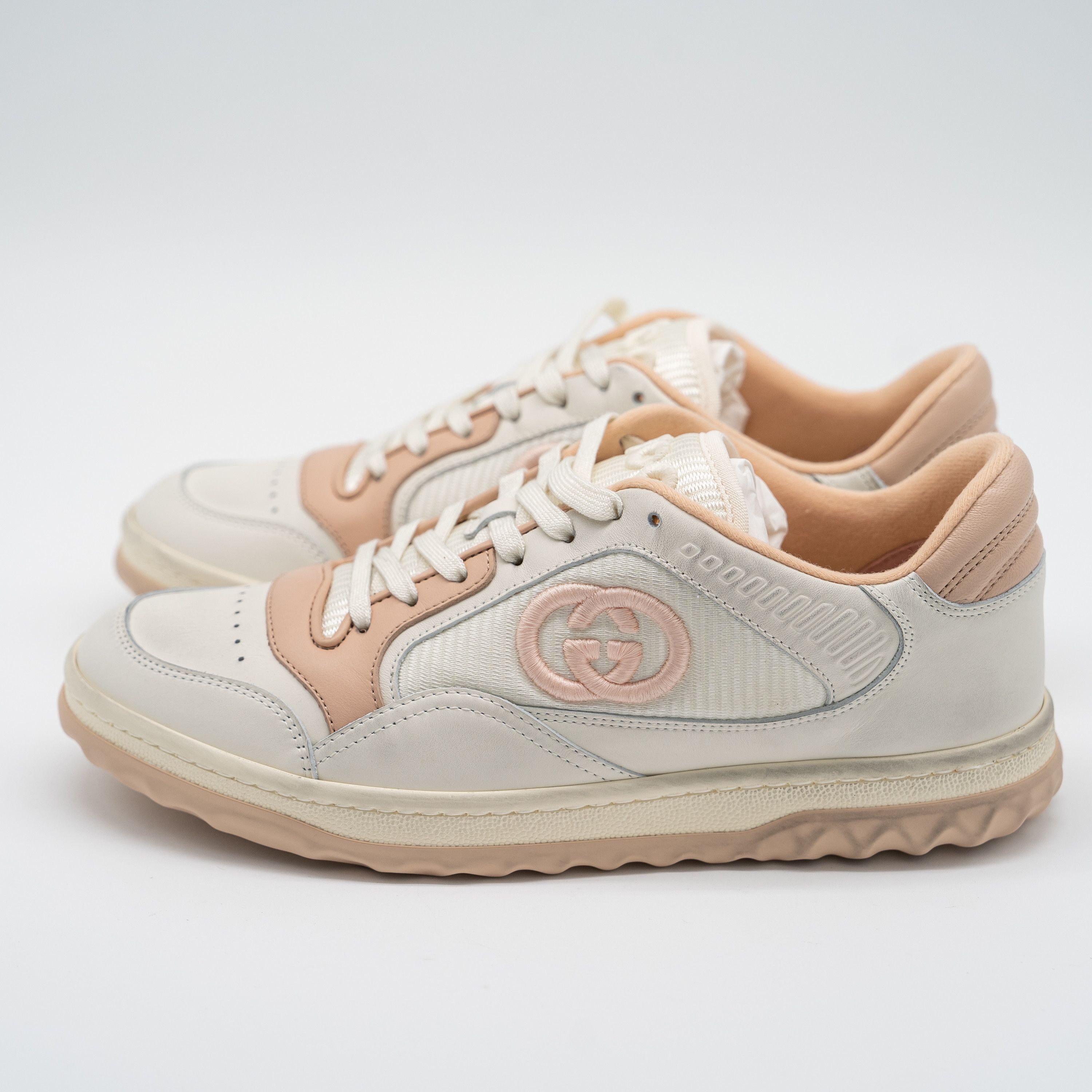 Gucci Gucci MAC80 White Pink GG Distressed Sneakers Size US 8.5 / IT 38.5 - 4 Thumbnail