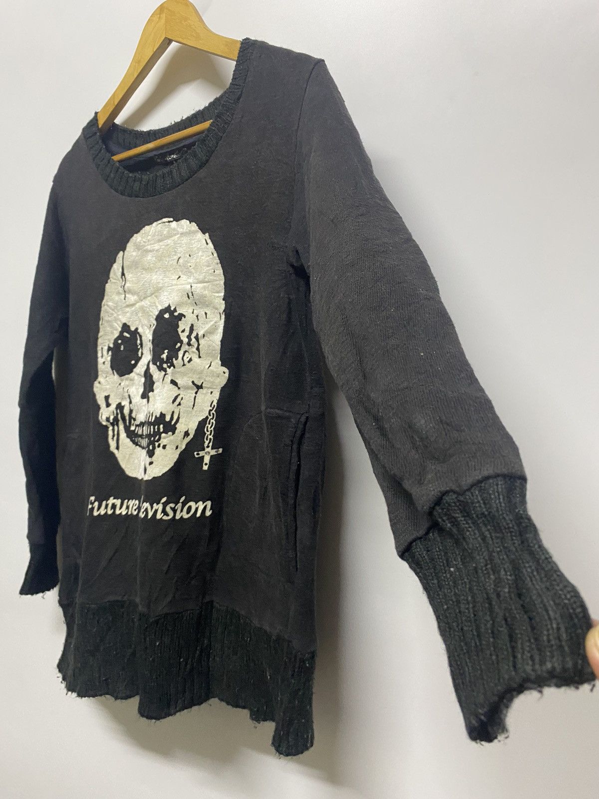 If Six Was Nine × Japanese Brand Listen Heartbeat Skull Punk Unbalanced Homosexualit Knitwear Size M / US 6-8 / IT 42-44 - 4 Thumbnail