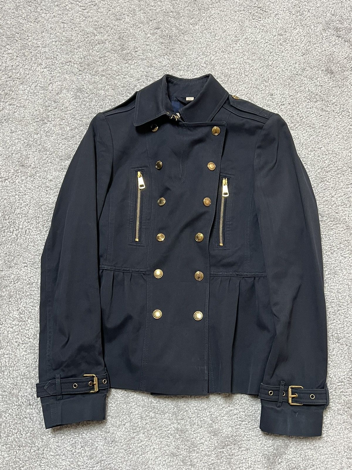Burberry Burberry Brit Blue Coat Jacket Size XS / US 0-2 / IT 36-38 - 5 Thumbnail