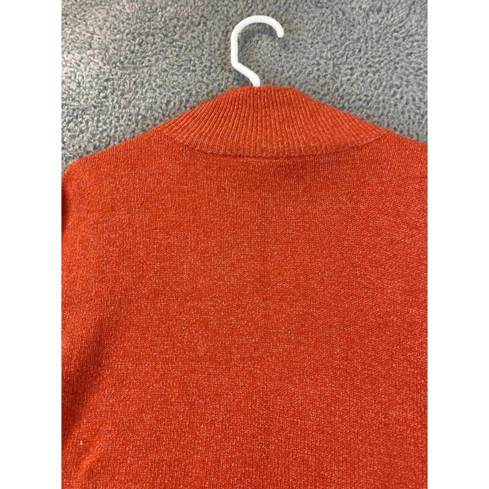 Vintage St. John's Bay Women’s Sweater XL Pullover Orange Cable Knit Mock Neck / 76-32 Size XL / US 12-14 / IT 48-50 - 8 Thumbnail
