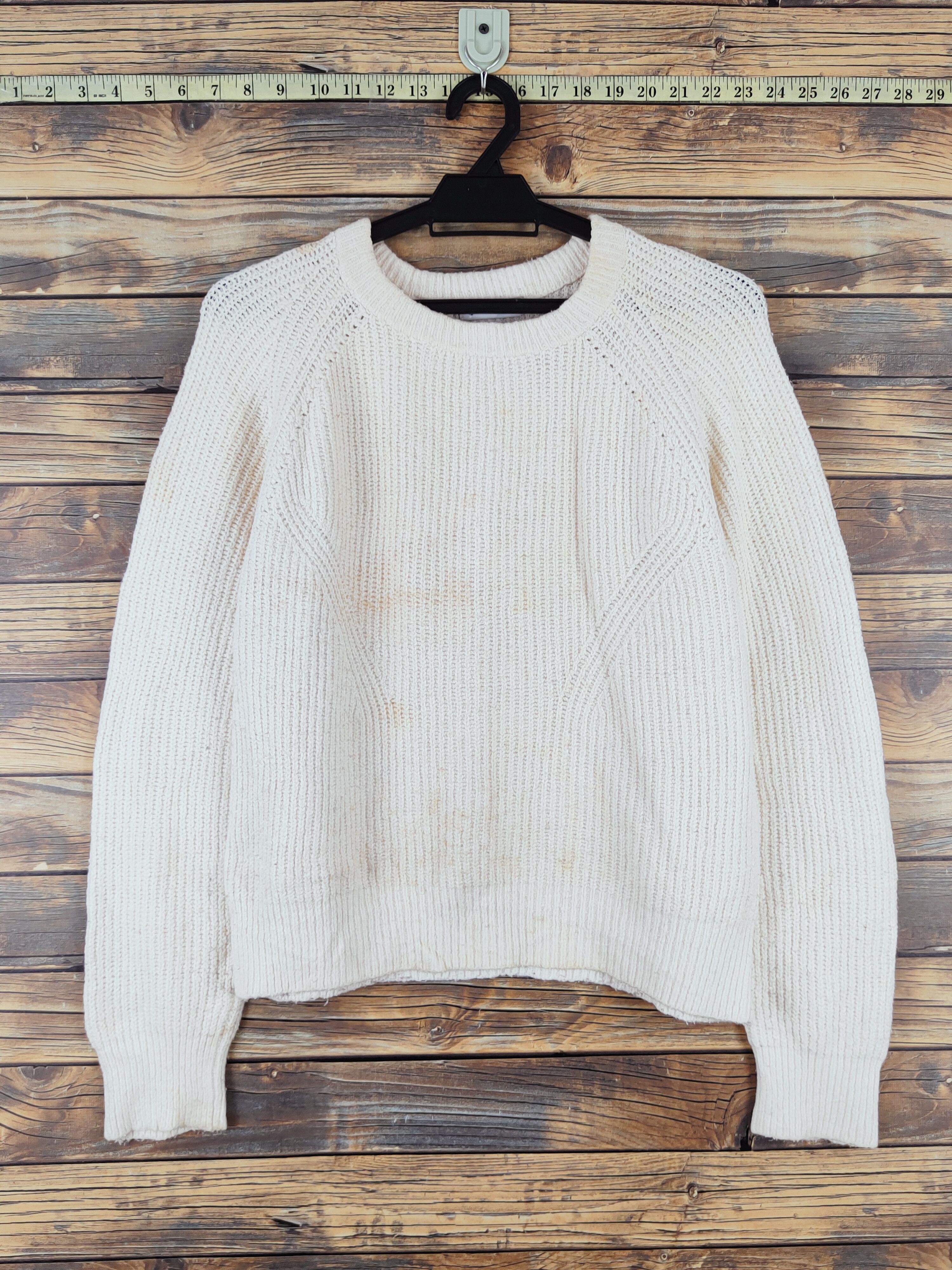 Aran Isles Knitwear × Japanese Brand × Vintage Afternoontea Cream Knitwear Sweatshirts #W987 Size M / US 6-8 / IT 42-44 - 1 Thumbnail