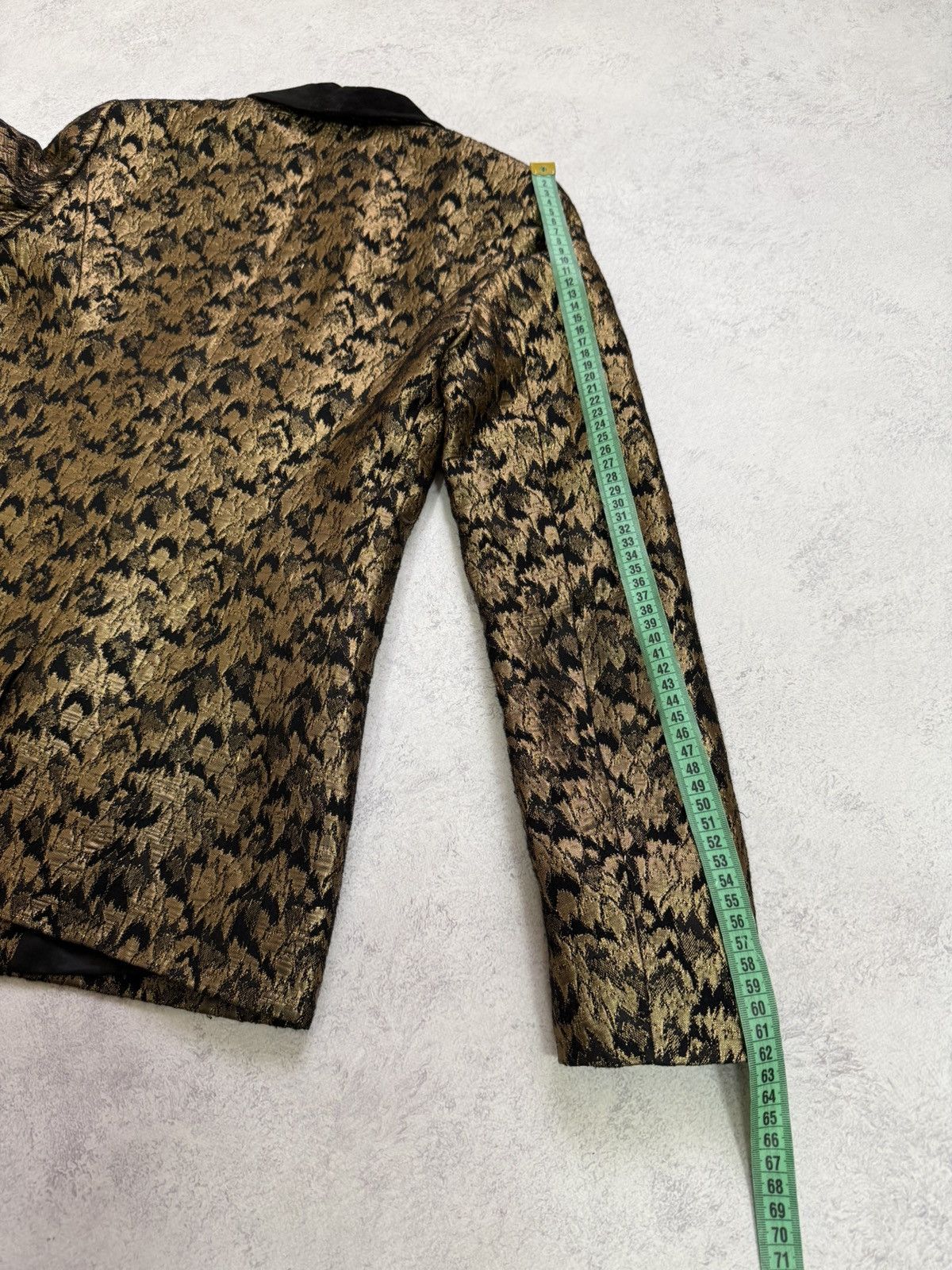 Sezane Sezane Womens Black Gold Jacquard Blazer Jacket Size 36 Size XS / US 0-2 / IT 36-38 - 18 Thumbnail