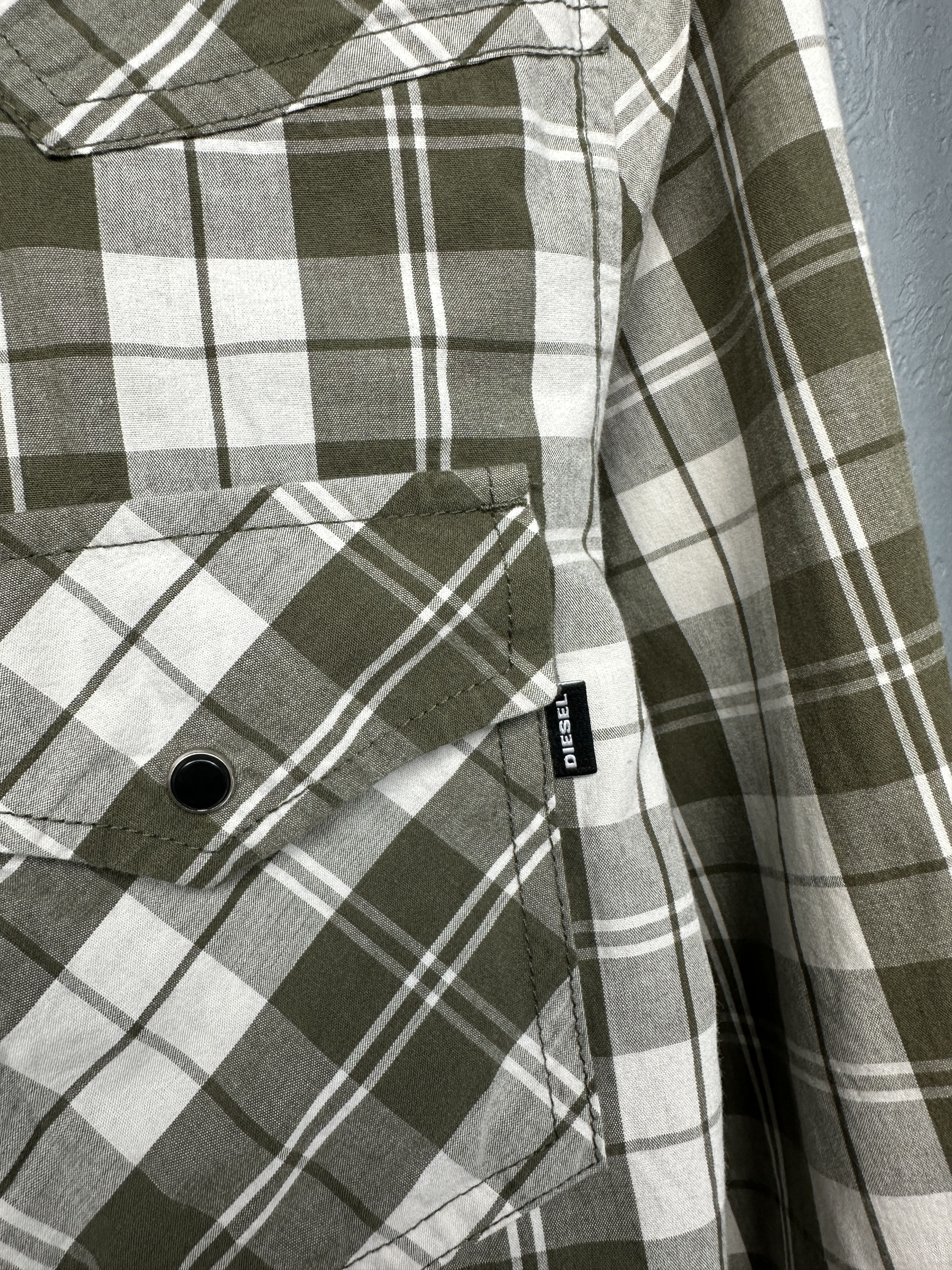 Diesel Diesel Mens Long Sleeve Plaid Shirt Size US S / EU 44-46 / 1 - 3 Thumbnail