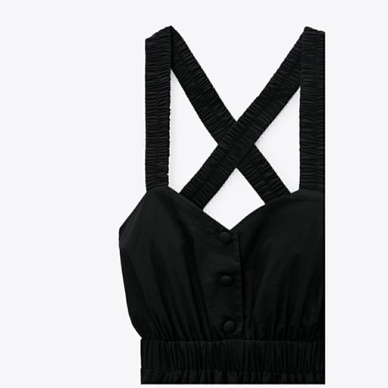 Zara ZARA Midi Dress with Cross Straps NWT Size M / US 6-8 / IT 42-44 - 13 Thumbnail