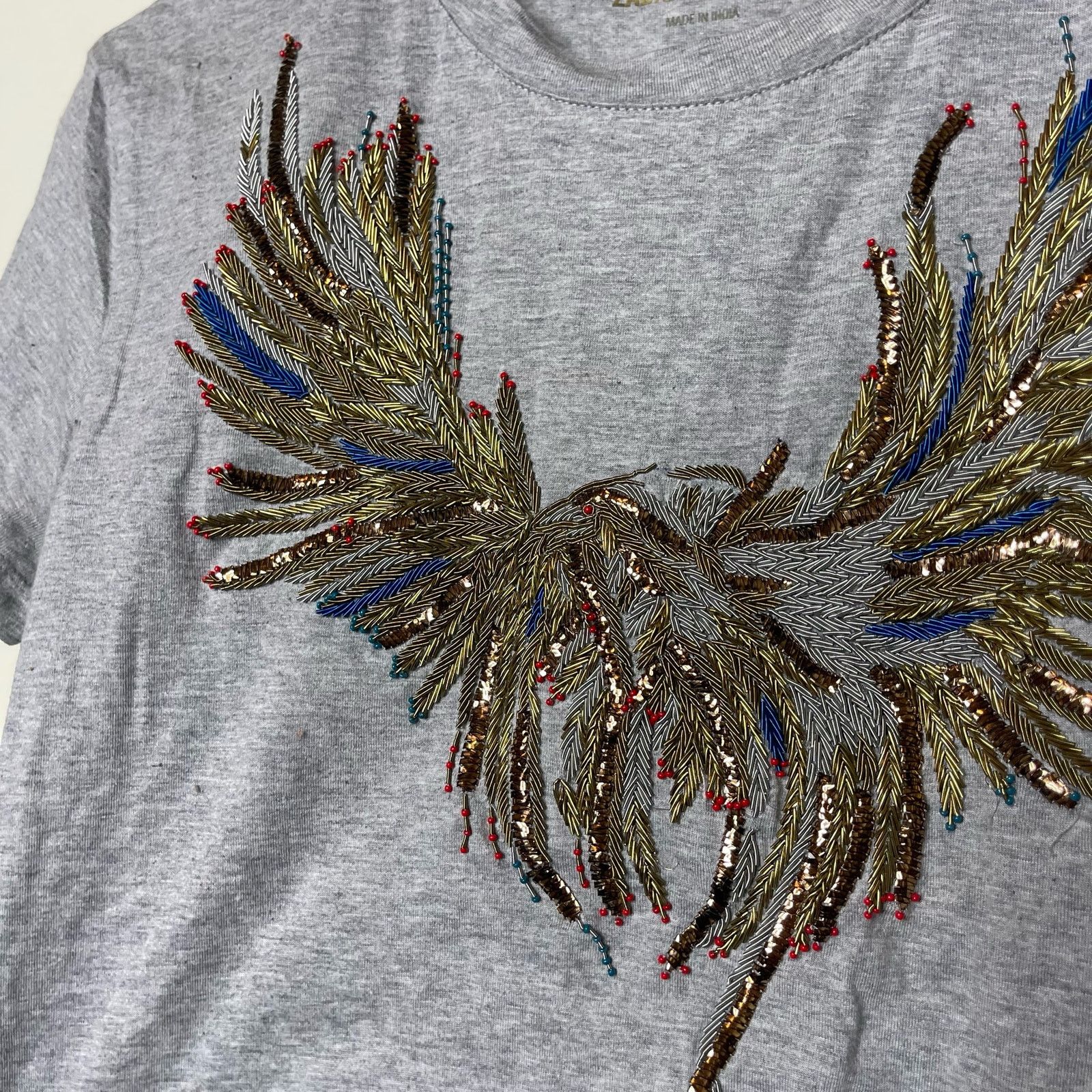 Zadig & Voltaire ZADIG AND VOLTAIRE Walk Embellished Eagle T Shirt in grey Size S / US 4 / IT 40 - 5 Thumbnail