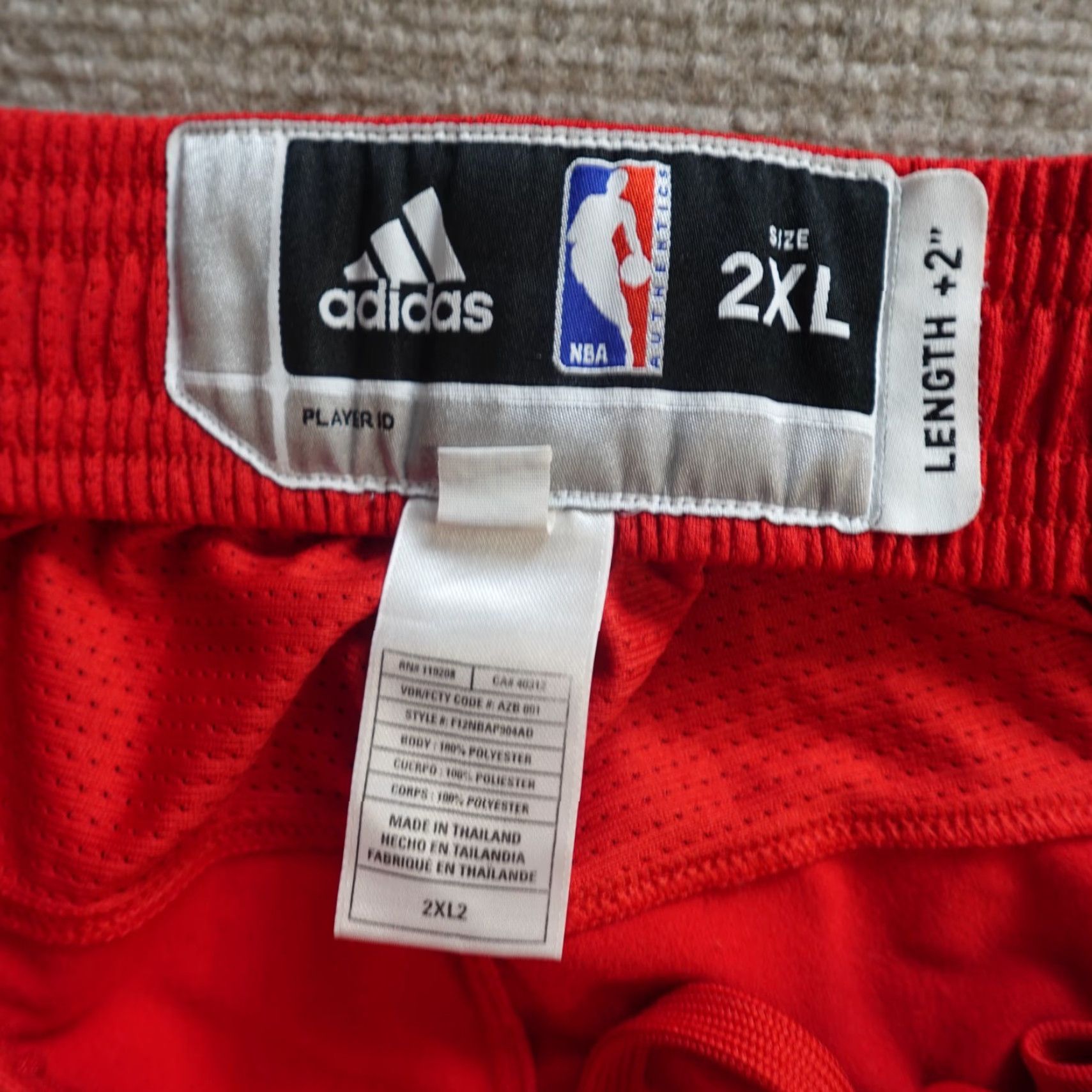 Adidas Adidas Pants 2XL Basketball Tear Away Track Pants Men Red +2 Length Washington Wizards Size US 39 - 2 Thumbnail